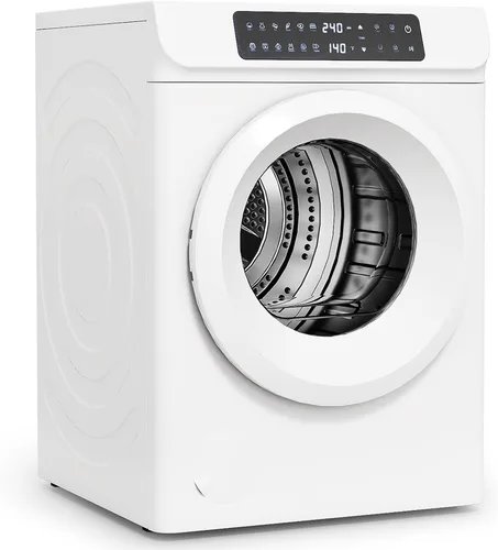 Vista 9 de Zynkez Secadora de ropa portátil de 2.5 pies cúbicos, secadora eléctrica compacta de 1400 W con tambor de acero inoxidable, carga frontal de tambor
