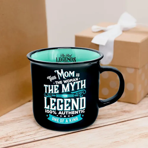 Vista 7 de Pavilion Gift Company - Mom The Legend - Taza de cerámica de 13 onzas, taza de café de doble cara, regalo del día de la madre, 1 unidad, paquete