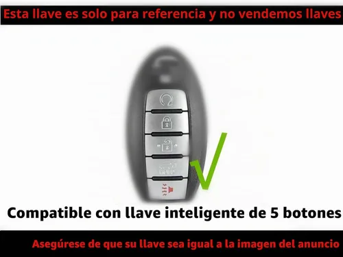 Vista 3 de REPROTECTING Funda de Goma de Silicona para Llavero Compatible con 2013-2023 5 Botones Nissan Altima SR Armada SL Maxima Murano Pathfinder Rogue