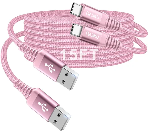 Vista 77 de Dasku iPhone 17 USB C a USB C de carga rápida, 60 W (3.1 A), paquete de 2 cables cargador de carga de 3 pies tipo C para iPhone 17/16/15/15 Plus/15