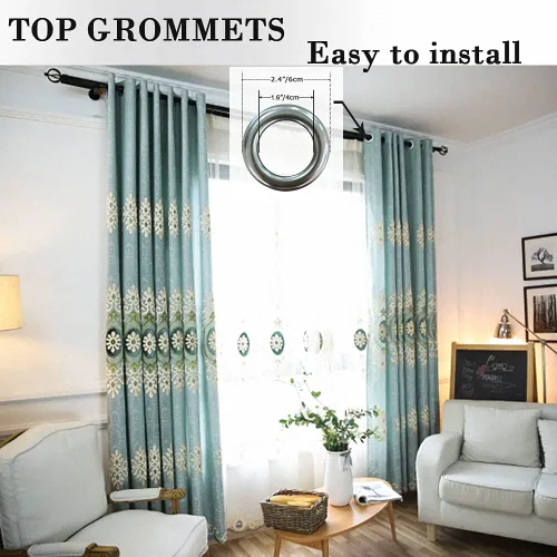 Vista 5 de VOGOL Cortinas/Cortinajes/Paneles/Tratamientos Personalizados Simples de Chenilla Jacquard Opacas Elegancia para Ventana para Dormitorio Sala