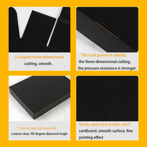 Vista 4 de Cajas de embalaje de envío pequeñas negras KAXILU 20 piezas Cajas de envío L6xW6xH2 pulgadas Adecuadas para embalaje de comercio electrónico