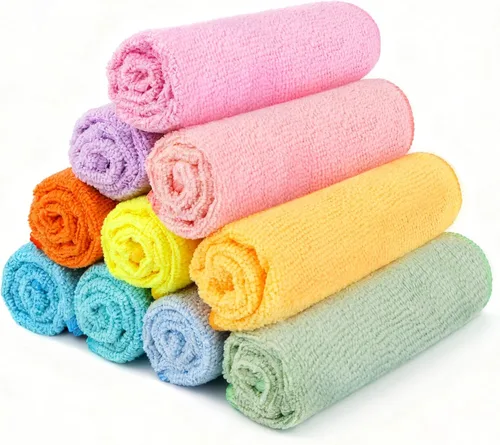 Vista 25 de Orighty Paquete de 5 toallas faciales de microfibra, altamente absorbentes y suaves al tacto, toallas de mano para baño, hotel, spa y gimnasio, 11.5