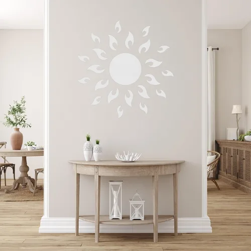 Vista 5 de uxcell Adhesivos acrílicos para pared, 1 juego de calcomanías autoadhesivas extraíbles de flores de sol para el hogar, sala de estar, dormitorio