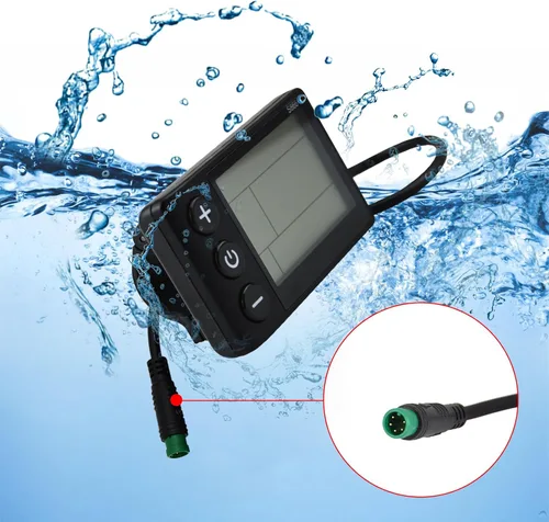Vista 4 de Medidor de pantalla LCD de bicicleta eléctrica S866, 24V 36V 48V Ebike Pantalla LCD Panel de control inalámbrico Velocímetro de bicicleta odómetro