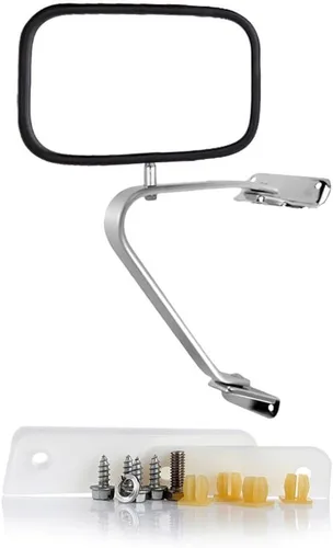 Vista 17 de Conjunto de espejo lateral del conductor o del pasajero para Ford F150 F250 F350 plegable manual, sin calefacción, color negro liso, paquete de 1