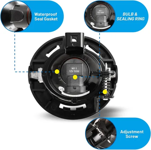Vista 3 de Lámparas antiniebla compatibles con Jeep Cherokee 2021, Compass / Patriot 2014, Jeep Grand Cherokee 2014-2020 conductor izquierdo / pasajero derecho
