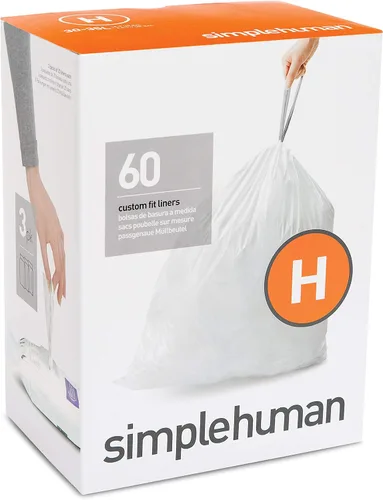 Vista 6 de simplehuman Forro para bote de basura de ajuste personalizado, 45 litros/12 galones, 20 unidades (paquete de 2)