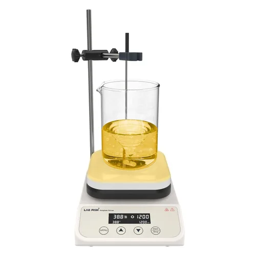 Vista 9 de LAB FISH 200-1500RPM agitador magnético placa caliente 536.0 °F/536℉ HS-6 Even heating, durable ceramic coating, brushless motor, knob control