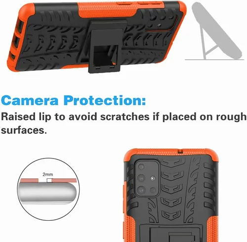 Vista 7 de Asuwish Funda de teléfono para A51 XW US Naranja