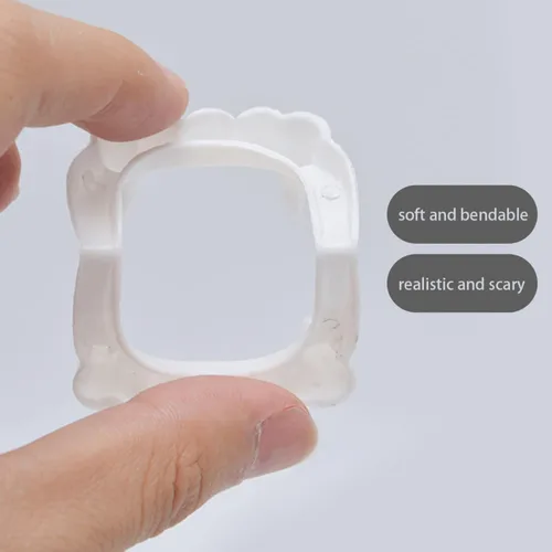 Vista 6 de 12 Vampire Fangs, color blanco, de plástico dientes, Costume Accessory Party Favors