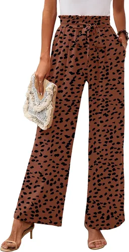 Vista 60 de Heymoments Wide Leg Pant for Women High Waist Trouser A01-negro