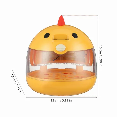 Vista 2 de TOYANDONA Incubadora de 5 huevos con control automático de temperatura y humedad - Incubadora pequeña para aves con ventilación de aire y ovoscopio