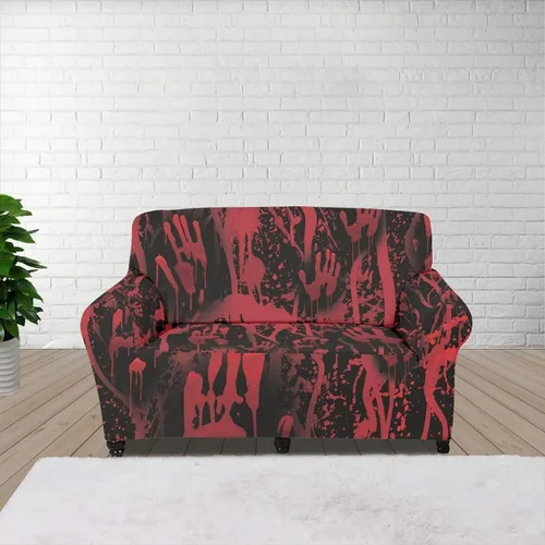 Vista 20 de Funda de sofá con diseño de árbol de bandera estadounidense para sofás y sofás, decoración navideña, funda antideslizante para sofá de 1 cojín