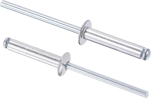 Vista 10 de uxcell Remaches ciegos, remaches de aluminio para tirar, 60 piezas tono plateado