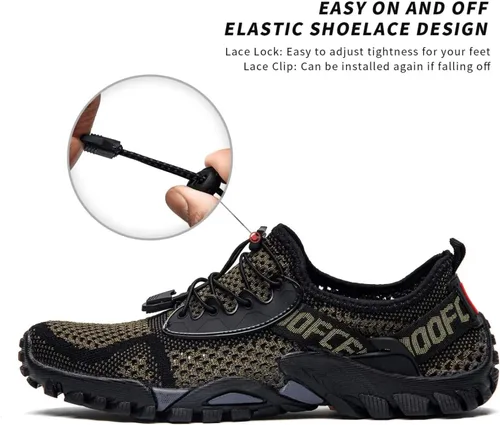 Vista 4 de SOBASO Zapatos de agua para mujeres y hombres, secado rápido, para natación, playa, zapatos acuáticos para deportes acuáticos, buceo, senderismo