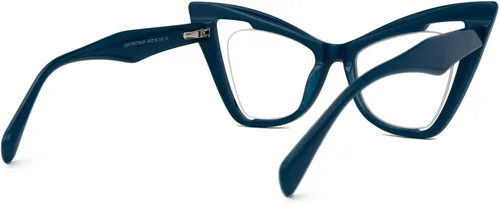 Vista 4 de Zeelool Elegantes gafas de mariposa para mujer con lente transparente sin receta Asta JGA706778, Azul