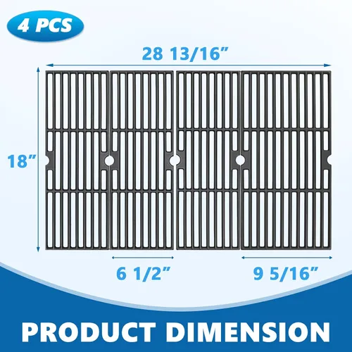 Vista 2 de SafBbcue Rejillas de cocción de 18 3/16 pulgadas para Charbroil Performance G422-0012-W1 G422-0013-W1 463243518 463243519 463275717 4632755177