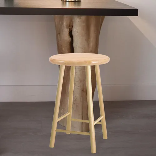 Vista 5 de BESPORTBLE Taburete de bar de madera de repuesto para taburete de bar de 11.6 pulgadas, asiento de madera redondo, accesorios de reparación