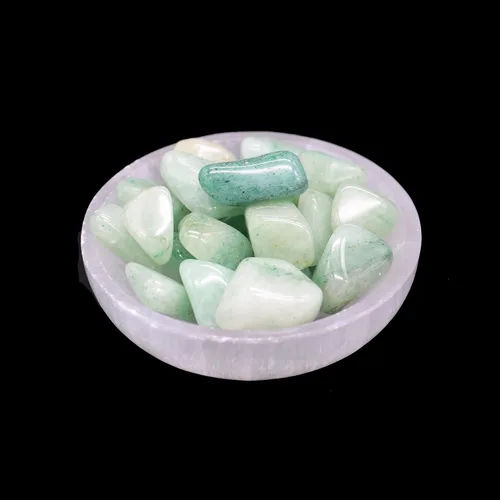 Vista 8 de Soul Sticks Cuenco de selenita relleno de 4 pulgadas con piedra semicristal y curativa, cuenco decorativo de selenita pura, carga de cristal de 7
