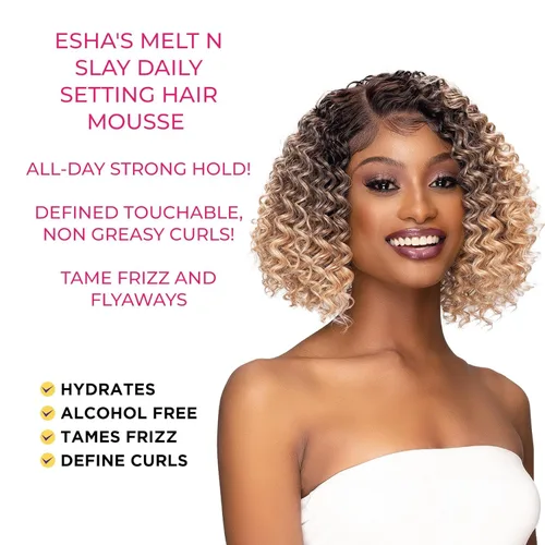 Vista 3 de Esha Melt N Slay - Mousse para el cabello (2.7 onzas líquidas)
