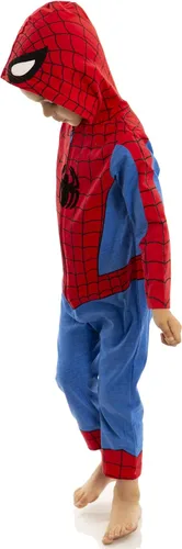 Vista 6 de Marvel Avengers Spider-Man Zip Up Cosplay Coverall Newborn to Little Kid