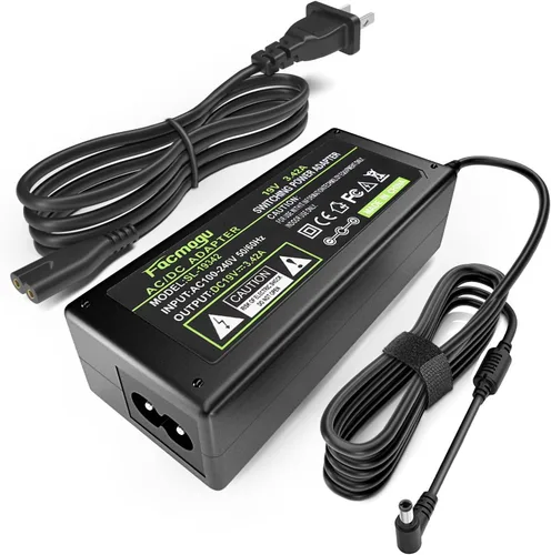 Vista 9 de Facmogu DC 19V 3.42A Fuente de alimentación, transformadores 100-240V AC a DC 19Volt de 65 vatios, adaptador de corriente convertidor con enchufe DC