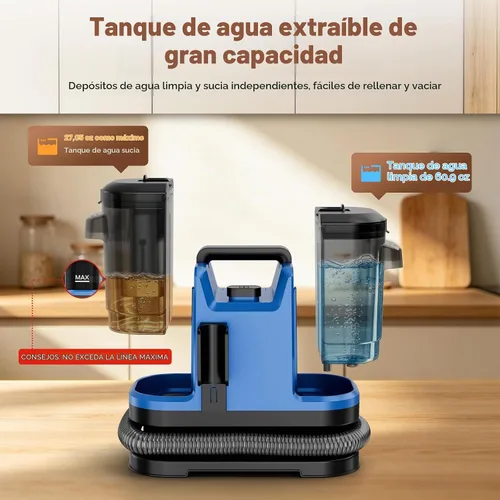 Vista 6 de Máquina portátil del limpiador de alfombras, máquina del limpiador Azul