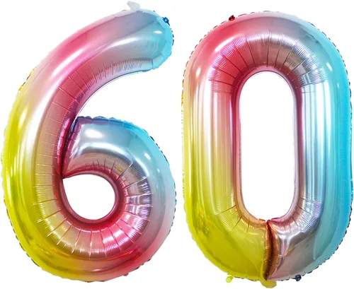 Vista 33 de Goer, conjunto de globos de papel aluminio para decoraciones de cumpleaños, globos de las letras de feliz cumpleaños y de números Oro