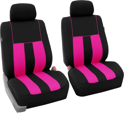 Vista 41 de FH Group Juego completo de fundas de asiento de coche de tres filas a rayas, compatible con bolsas de aire y listas para dividir, ajuste universal