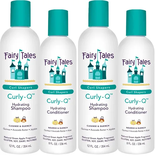 Vista 10 de Fairy Tales Curly Q - Champú hidratante para niños de 12 onzas y acondicionador de 8 onzas, sin parabenos, sulfatos, gluten y nueces, para todo tipo