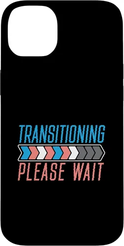 Vista 15 de Funda transgénero LGBTQ para iPhone 16 Transitioning Please Wait Rainbow Pride