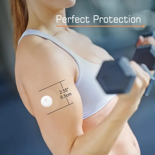 Vista 3 de Juego de 55 fundas para sensores Freestyle para Libre 3 Plus, transparentes Impermeable Libre 3 Plus Sensor Cubre 15 Días Larga Estancia Cubierta