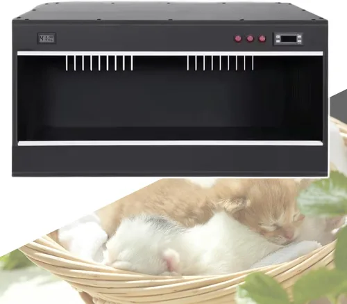 Vista 8 de Cama para gatitos de temperatura constante de invierno, caja de incubadora de mascotas con humedad visual dinámica, con puerta de acrílico