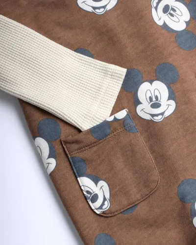 Vista 4 de Disney Conjunto de mono de Mickey Mouse para bebé, 2 piezas, mameluco y camisa de manga larga