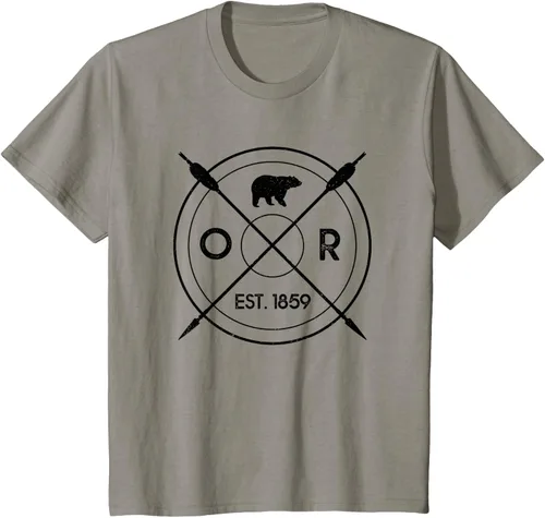 Vista 28 de Oregon Beaver State Bear OR Est. 1859 - Camiseta de regalo, gris, S