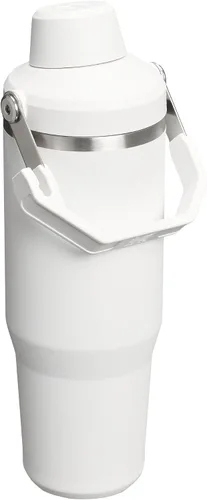 Vista 3 de Stanley IceFlow 2.0 - Vaso de flujo rápido con asa, 30 onzas, tapa de boquilla angular con rosca, botella de agua a prueba de fugas, acero Frost