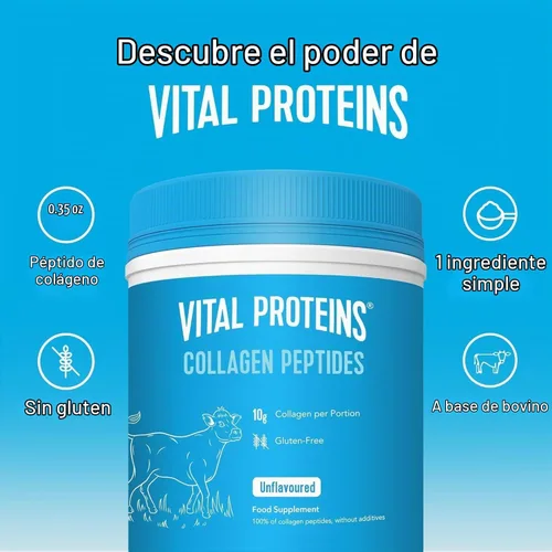 Vista 5 de Vital Proteins, Péptidos de colágeno sin sabor, 19.3 onzas