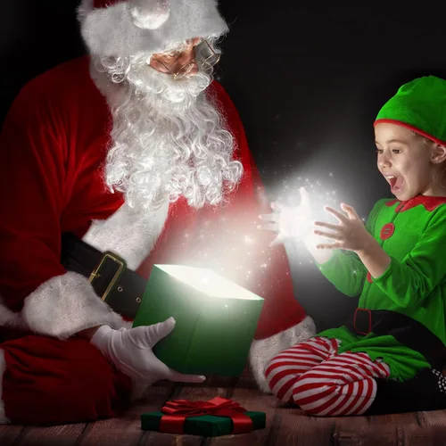 Vista 6 de Disfraz de Papá Noel para hombre Disfraz de Santa Claus de lujo para hombres Traje de Santa Claus para adultos hombres -9 piezas Traje clásico