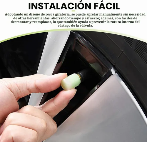 Vista 5 de 20 tapones fluorescentes para válvulas de neumáticos, tapas de válvula de neumáticos brillantes, cubiertas luminosas para válvulas de ruedas