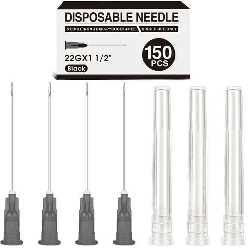 Vista 15 de Paquete de 150 candados Luer de 27 Ga 1/2 pulgadas para laboratorios científicos