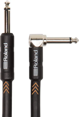 Vista 3 de Roland Black Series - Cable de instrumento recto/recto, conector de 1/4 de pulgada, 25 pies