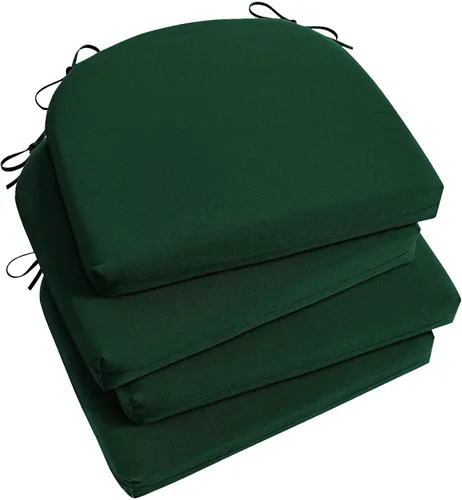 Vista 33 de Basic Beyond Juego de 4 cojines para sillas de exterior, cojines de exterior para muebles de patio, cojines resistentes al agua para sillas de patio