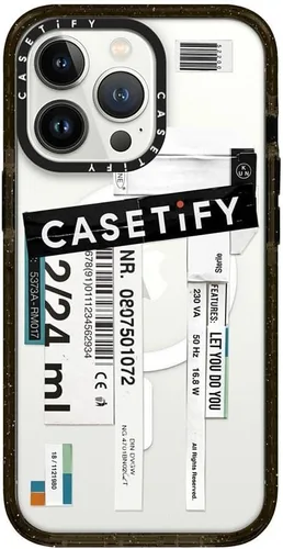 Vista 370 de CASETiFY Funda Impact para iPhone 13 [Protección contra caídas de grado militar 4X de 8.2 pies/Compatible con Magsafe] - #1 Mom - Transparente