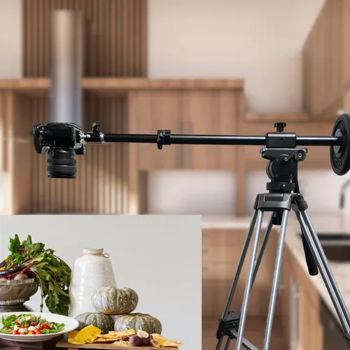 Vista 2 de Glide Gear OH 50 - Soporte superior para DSLR, iPhone, brazo de 36 pulgadas, extensión de trípode, cabeza esférica, metal resistente
