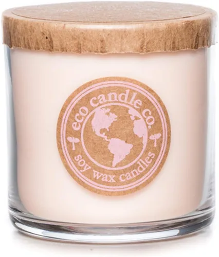 Vista 84 de ECO CANDLE CO. Vela reciclada, té negro y miel, 6 oz. - Aromas de té picante, nuez moscada, miel y naranja - 100% cera de soja, sin plomo, etiqueta