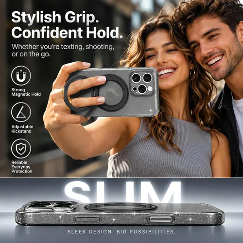 Vista 8 de Funda para iPhone 16 Pro Max, compatible con Magsafe, color negro