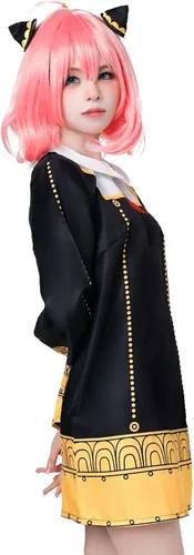 Vista 4 de Anya Forger Cosplay Costume for SPY X FAMILY Anime Party Halloween Thanksgiving Day Kimono for women and girls