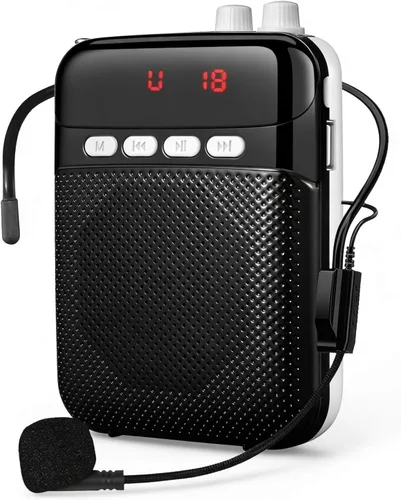 Vista 8 de Kinizuxi Amplificador de Voz Portátil para Profesores, Amplificador Personal de 2400mAh con Auriculares para Hablar, Sistema PA Recargable