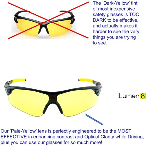 Vista 5 de BEST Night Driving Glasses- Anti Glare Night Vision Reduce Eye Strain Men Women